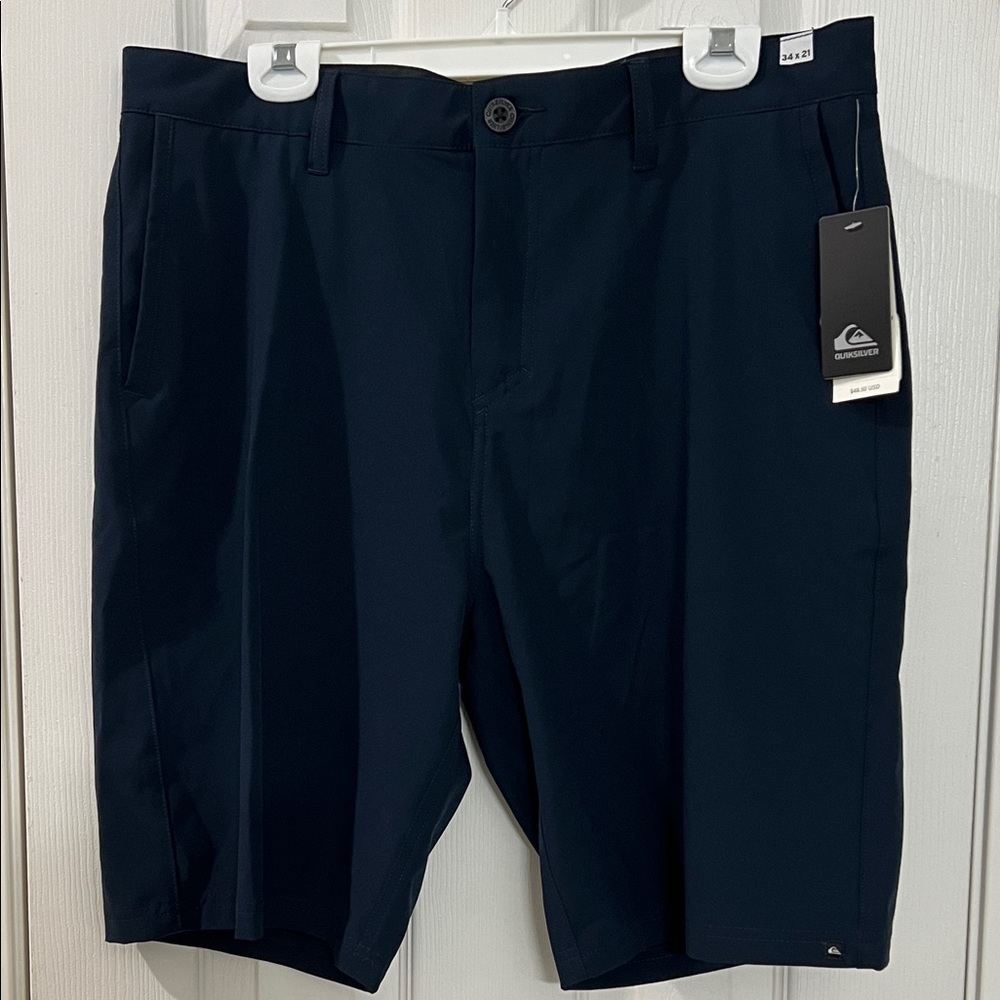 Quiksilver Men's Navy Flat Front Shorts